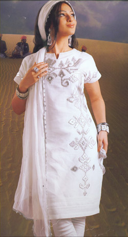 white salwar