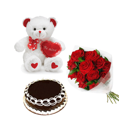 Teddy with 10 Roses and Chocolates Cake



Someone Spl