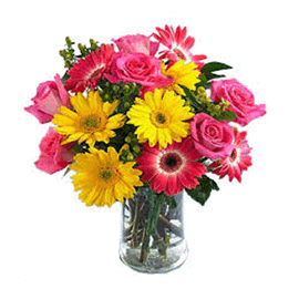 send Exotic Gerberas in a Beautiful vase to dharwad