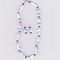 White with blue colour beautiful beads